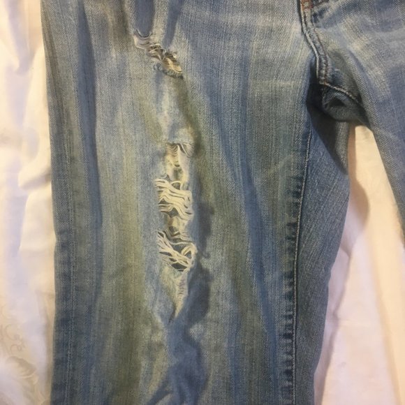 *HOST PICK* 7 FOR ALL MANKIND Standard Straight Distressed Blue Jeans Sz 33 x29 - Picture 6 of 16